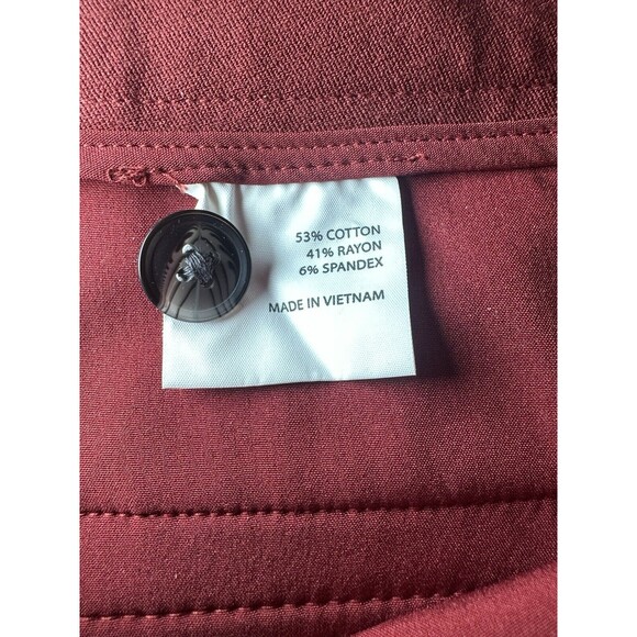 41Hawthorn Merlot Red Adjustable Hem Straight Leg Pants Women's SIZE 14 NWT - Picture 8 of 13